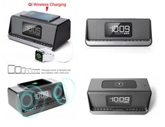 Акустична док-станція iHome IBN350G, Qi Wireless Charging, BT, NFC, USB, Aux Mic