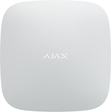 Інтелектуальний центр системи безпеки Ajax Hub (GSM + Ethernet), 230V, Jeweller, білий