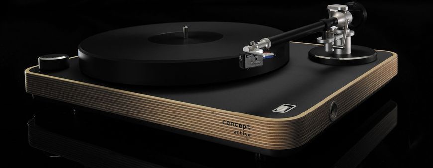 Проигрыватель виниловых дисков: Clearaudio Concept Active (MC) Black with wood (all-in-one-system c