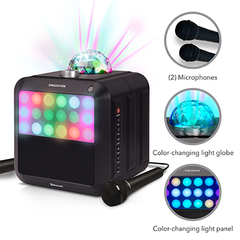 Karaoke system for parties STAR BURST All-In-One with Bluetooth and two microphones