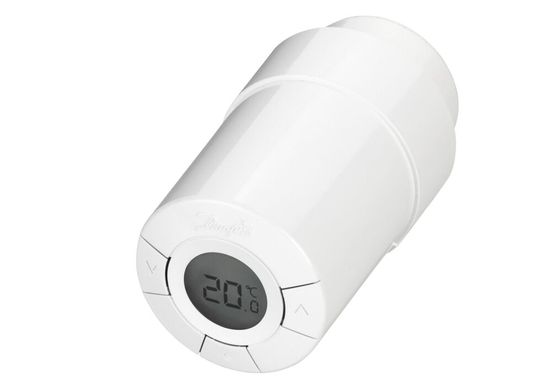 Розумна термоголовка Danfoss Living Connect, сумісна тількі з Danfoss Link, 2 x AA, 3V, біла