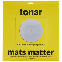 Мат акриловый для опорного диска винилового проигрывателя: Tonar Pure White Perspex Mat art.5976